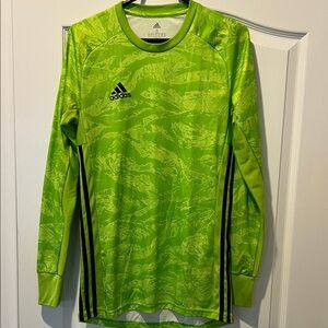 Adidas Neon Green Long Sleeve Sport Jersey / Goalie Shirt